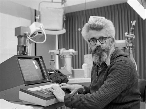 John McCarthy (1927-2011), creator of the Lisp language, and the first to coin the term "artifical intelligence", working at the MIT AI laboratory. Lisp was the first language that allowed information to be stored as distinct objects, rather than simply collections of numbers.