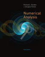 Numerical Analysis, 9th ed.;978-0-538-73351-9 